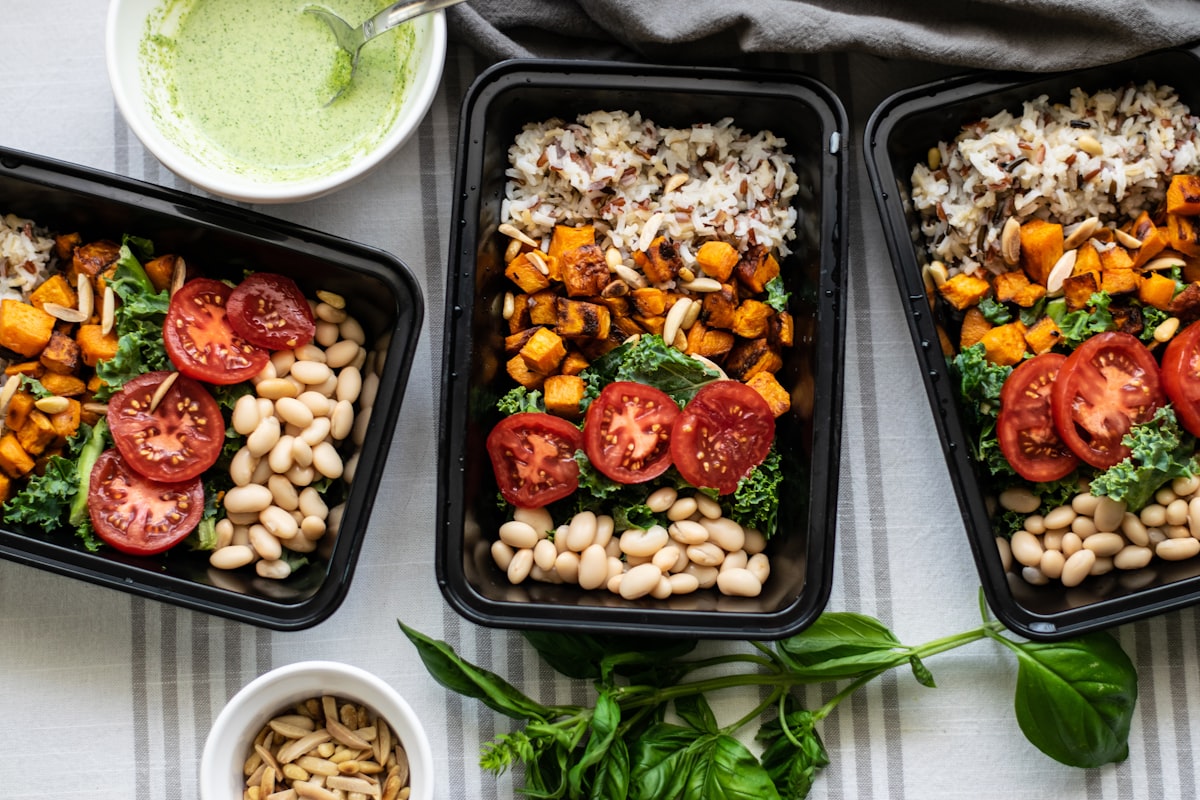 Man preparing high-protein meal for muscle building